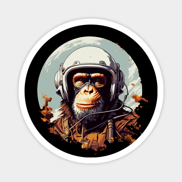 Space Ape Magnet by DavidLoblaw